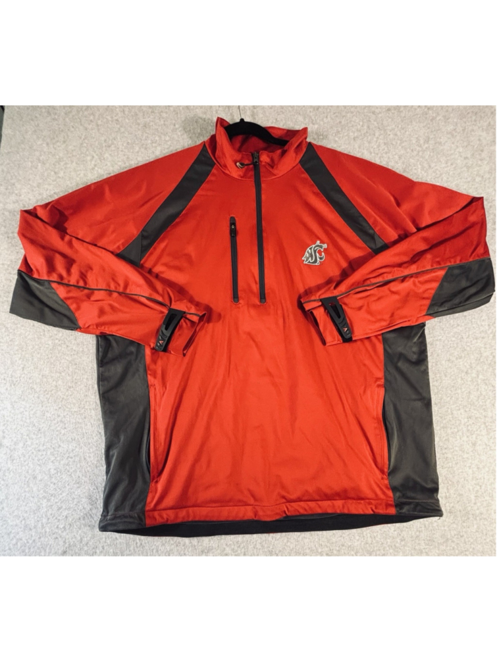 WSU Washington State Cougars Antigua 1/4 Zip Pullover Jacket Mens XL Red